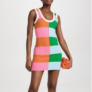 Staud Mini Seashore in Multi Rugby Dress